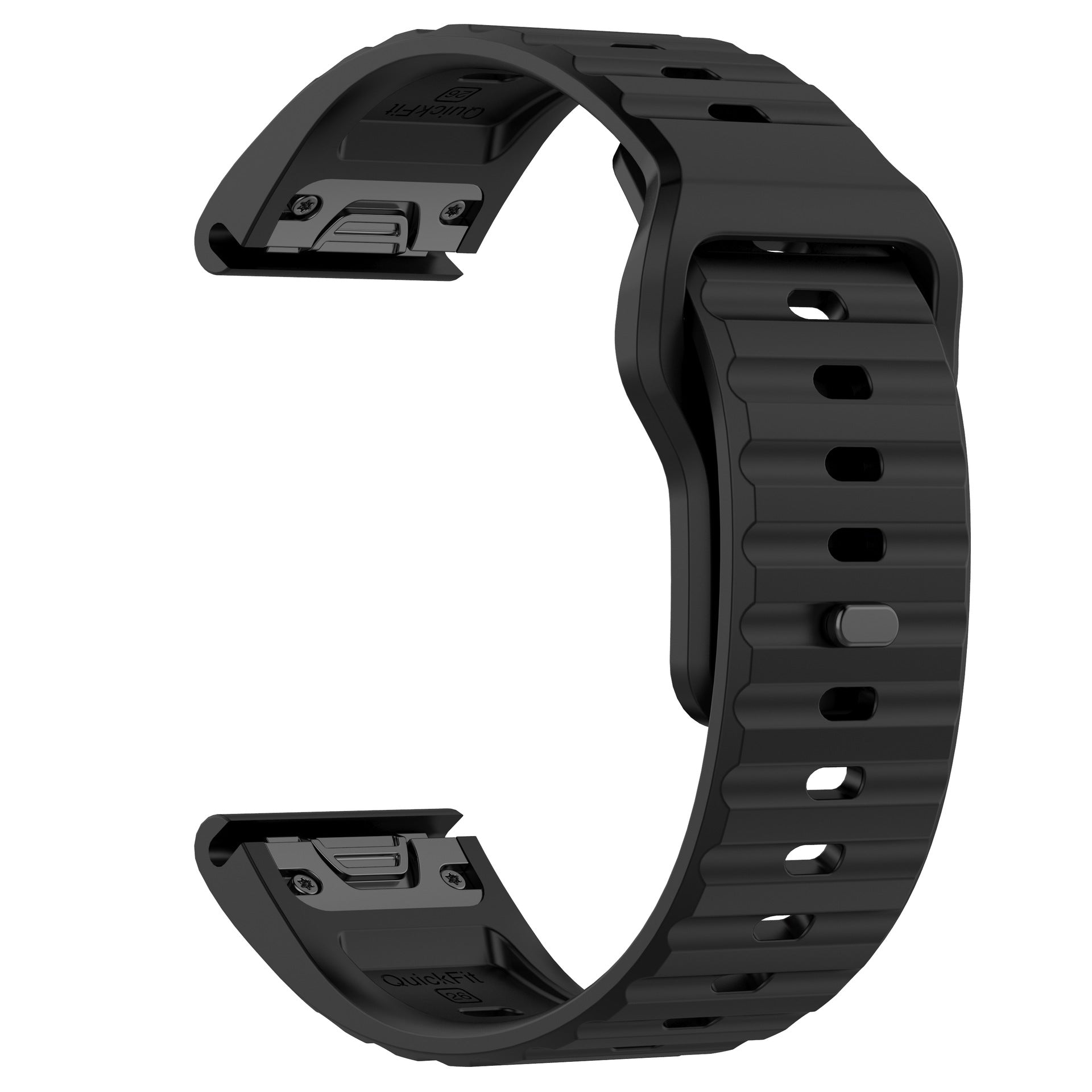 Ventro Silikon-Sportarmband für Garmin Fenix 8, 7X, 6X, belüftetes Design