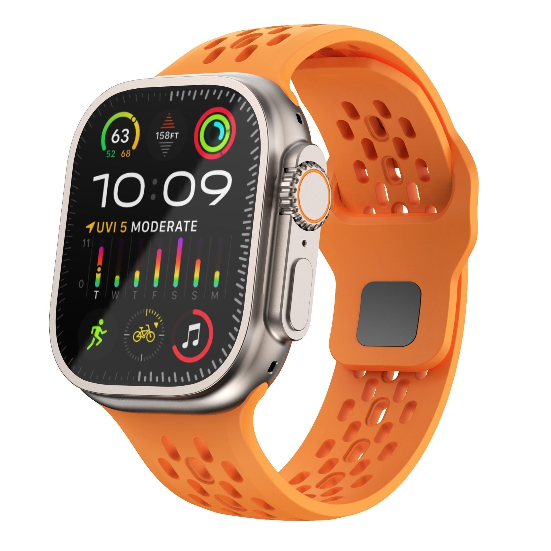 Pasek do Apple Watch, AeroFlex oddychający z gumy szwajcarskiej FKM, sportowy fason