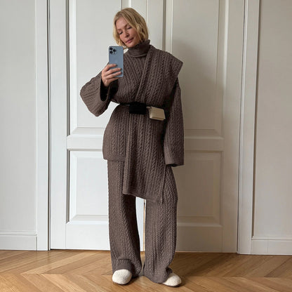 Ensemble Cocooning Torsadé & Maille Douce en Viscose