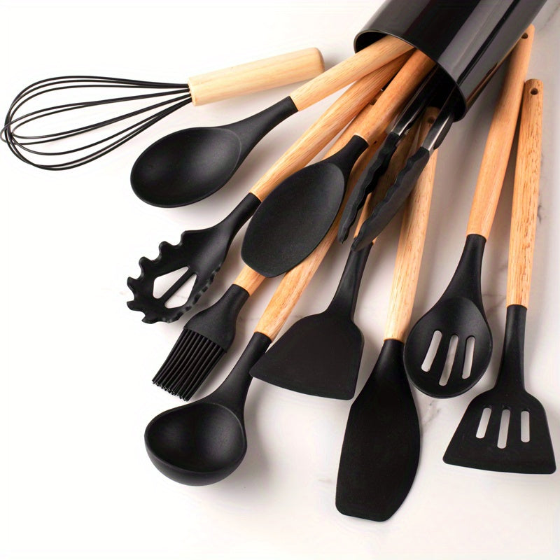Set de 12 piese ustensile de bucătărie din silicon CulinaPro, rezistente la căldură