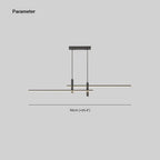 Pendant Light With A Linear Silhouette, Nexa LED Dining Fixture