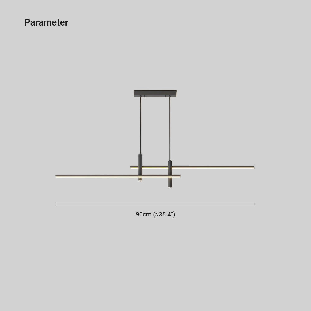 Pendant Light With A Linear Silhouette, Nexa LED Dining Fixture