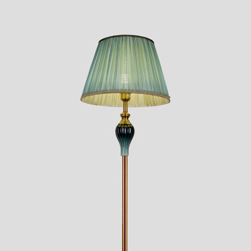 Eryn Antique Floor Lamp, Multi Colors, Metal/Fabric, Bedroom | Fioriscas