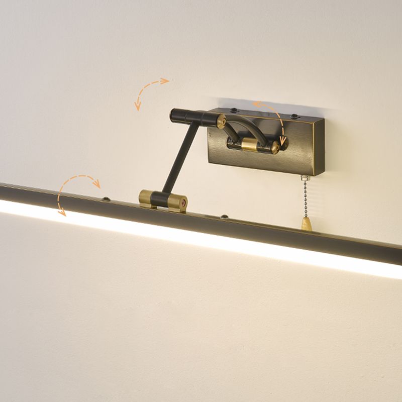Arisha Linear Arc Light Poles Metal Black Vanity Wall Lamp | Fioriscas
