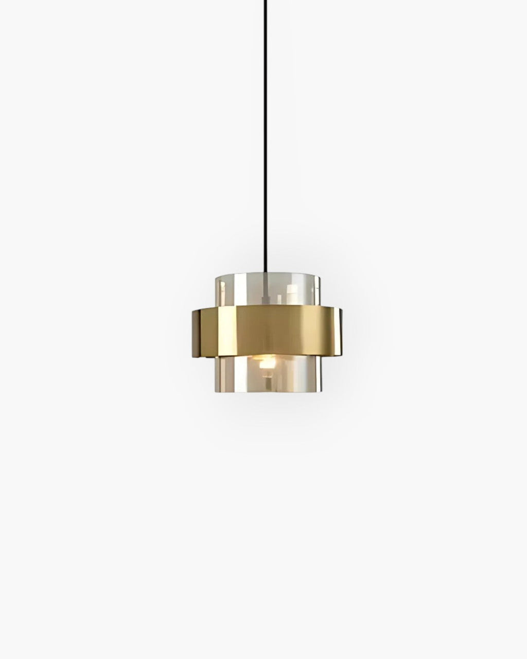 Lampada a sospensione Solara Industrial-Edge, vetro e metallo, due colori