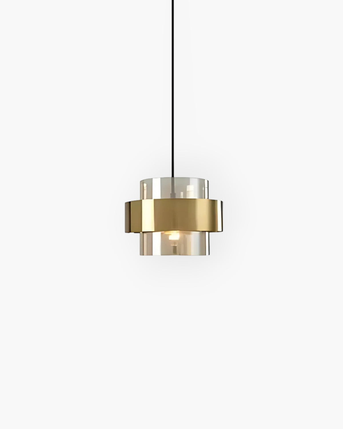 Lampada a sospensione Solara Industrial-Edge, vetro e metallo, due colori