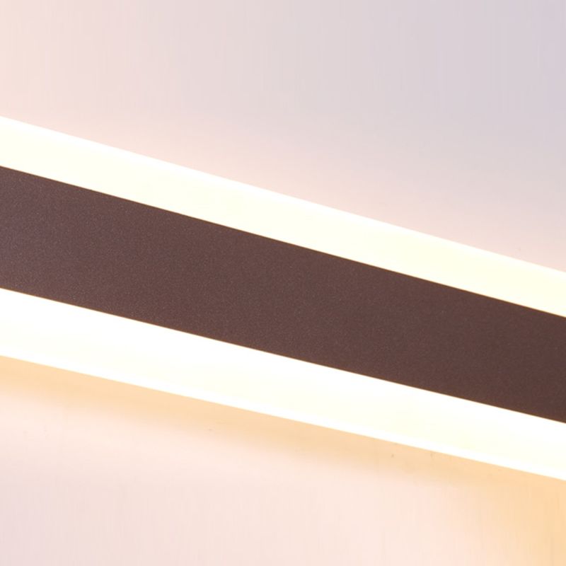 Arisha Modern Linear Vanity Wall Lamp, White/Brown, Bathroom | Fioriscas