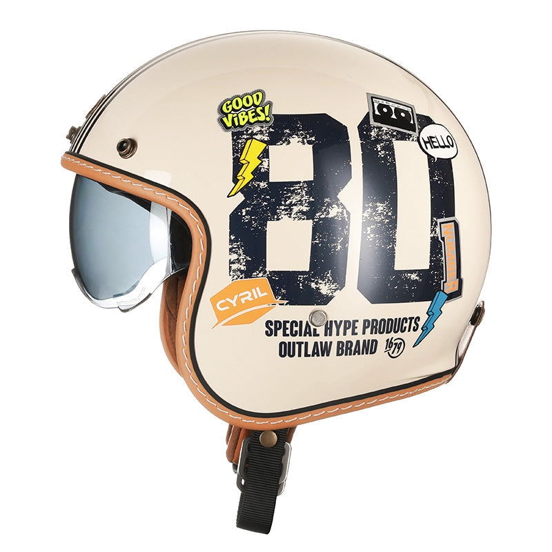 Open Face Motorcycle Helmet, LumaNova Pro, DOT & ECE Certified