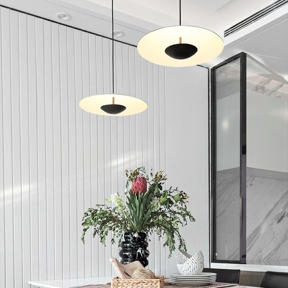 Muto Nordic LED Frisbee Pendant Light Wood & Brown | Fioriscas