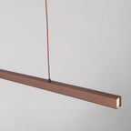 Lampa wisząca LED Nexis z liniową ramą, czarno-brązowe wykończenie
