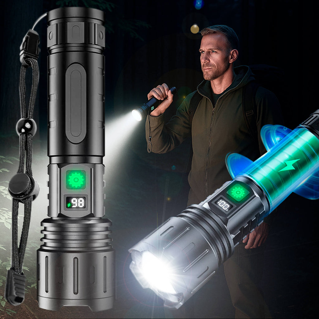 Linterna táctica AstraForge Titan, LED recargable de 100.000 lúmenes