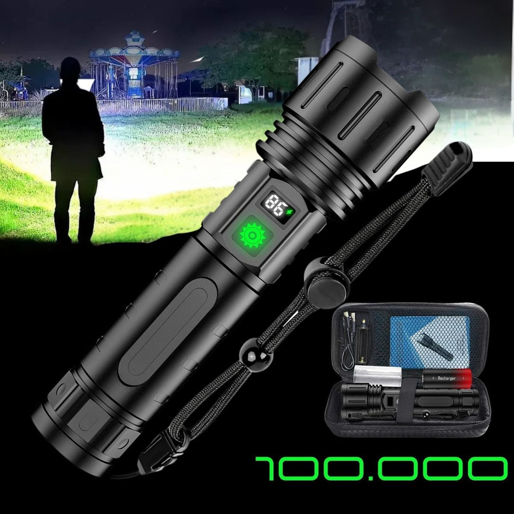 Linterna táctica AstraForge Titan, LED recargable de 100.000 lúmenes