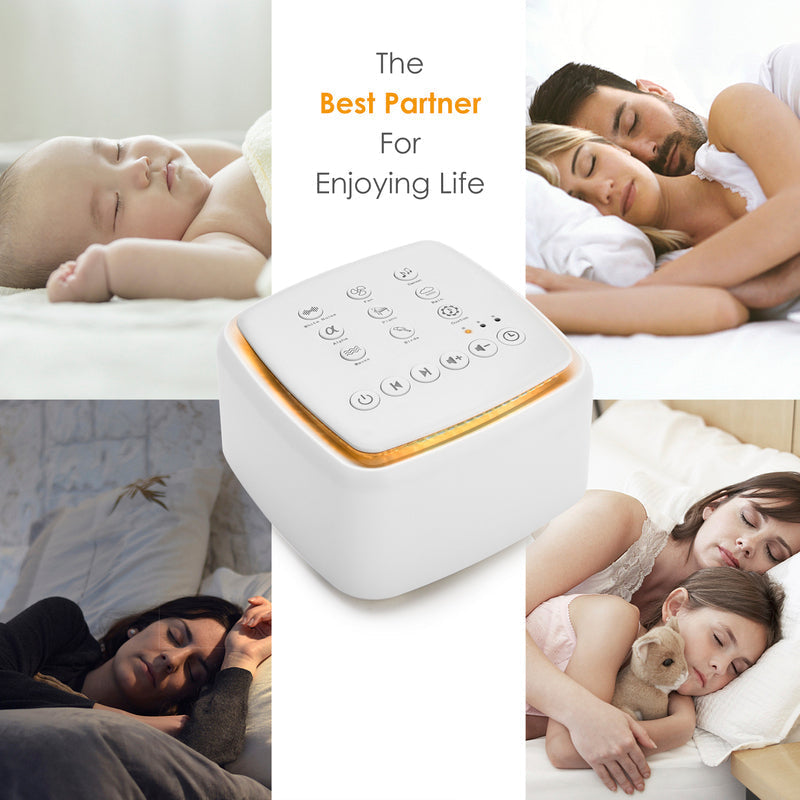 Máquina de sonido para dormir con 9 opciones de ruido blanco y verde, portátil