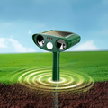 Solar-Powered Ultrasonic Animal Deterrent for Foxes, Cats & Birds