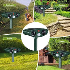 Solar-Powered Ultrasonic Animal Deterrent for Foxes, Cats & Birds