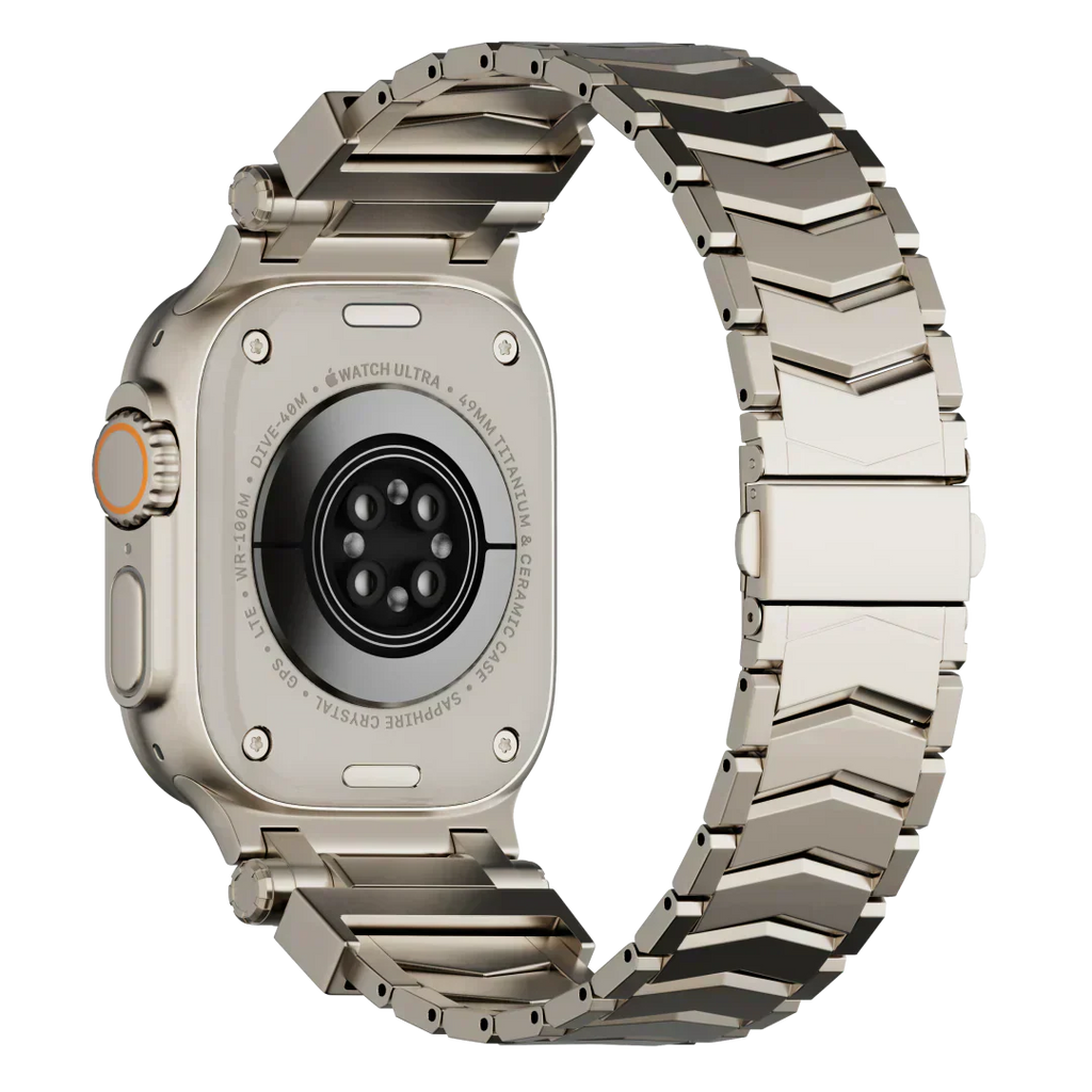 Elestra V01 titaniumrem til Apple Watch, V-formet design