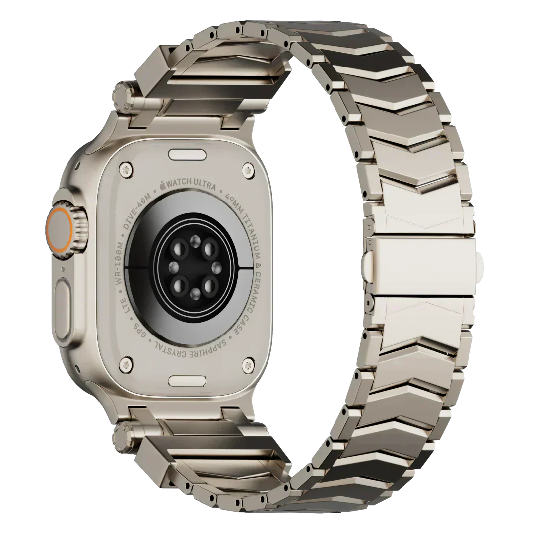 Elestra V01 titaniumrem til Apple Watch, V-formet design