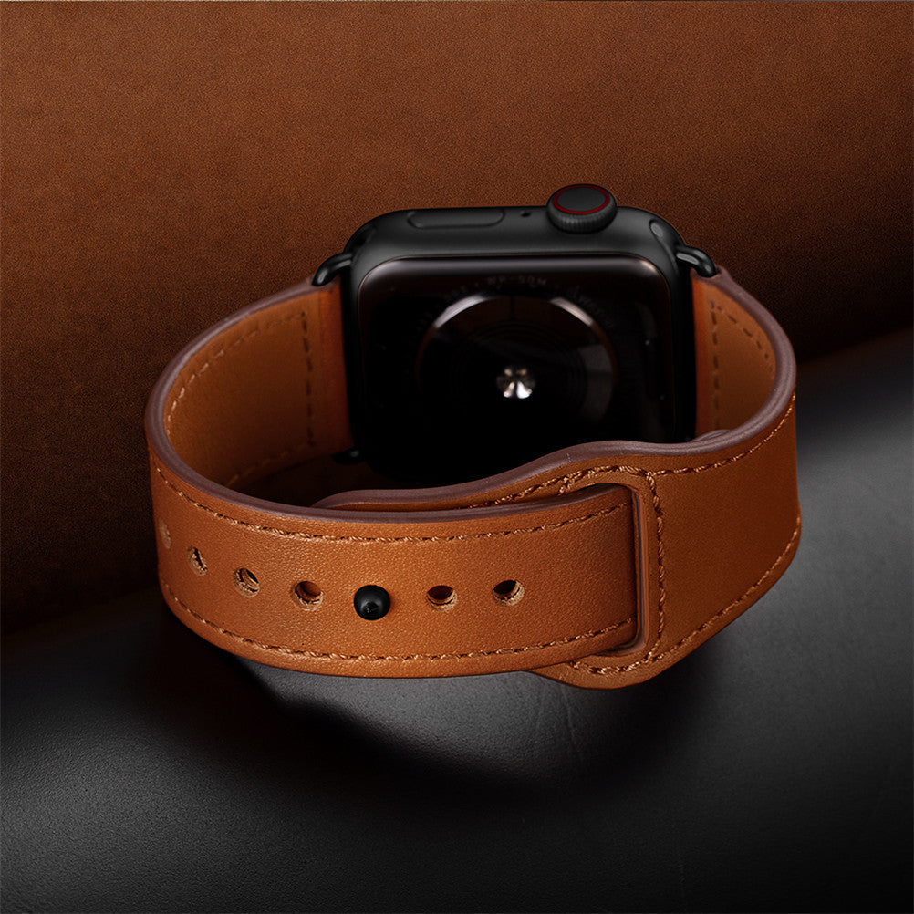 Correia de Loop em Pele Vegana para Apple Watch, Fecho de Pino e Encaixe