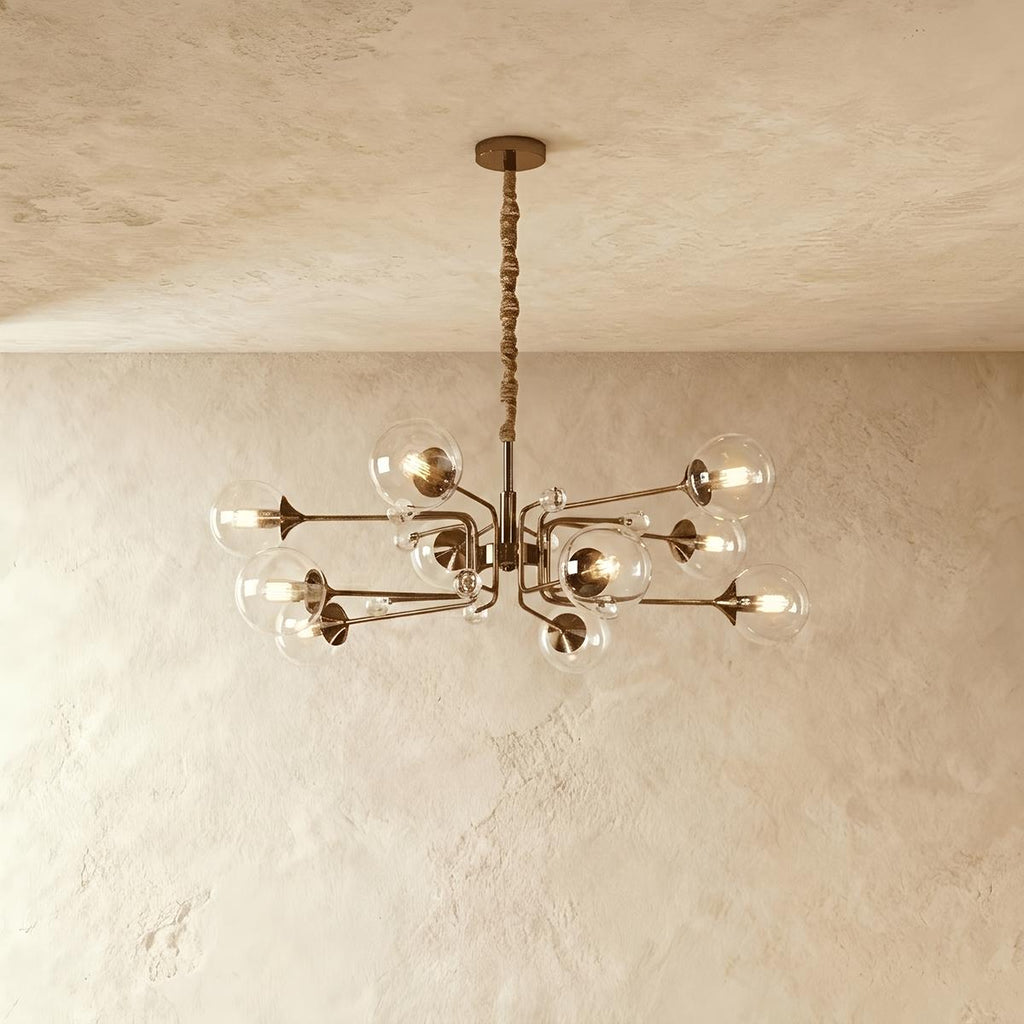 Lumora Opulent Glass Chandelier For Elegant Living Spaces
