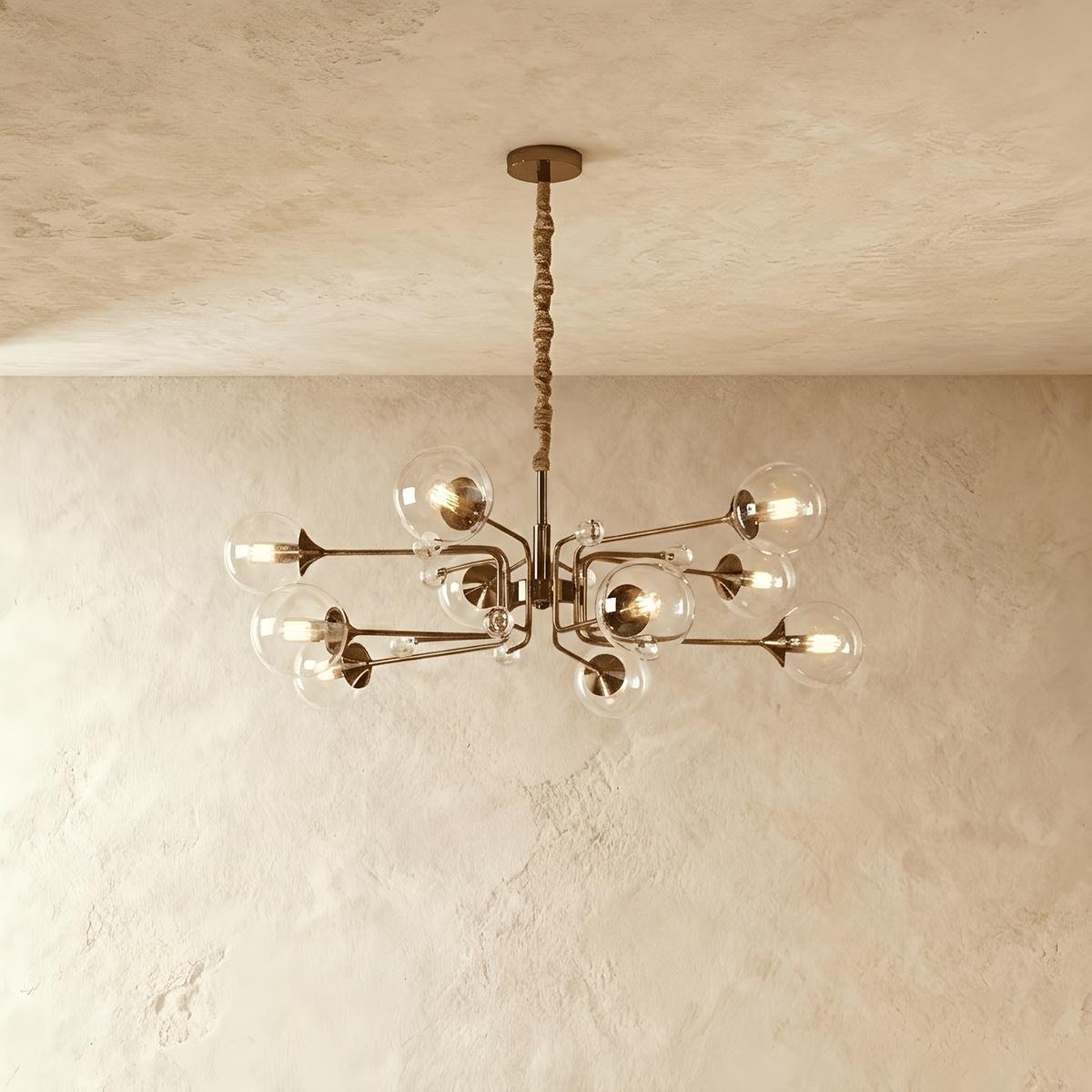 Lumora Opulent Glass Chandelier For Elegant Living Spaces