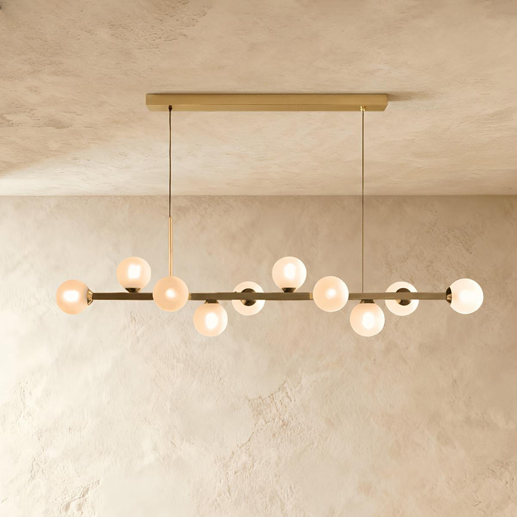 LumaLine Modern Linear Pendant Chandelier For Dining And Living Rooms