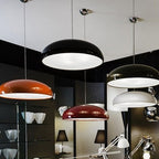 Nova Deco-pendellampa, trumskärm i metall i 4 färger, 3 storlekar