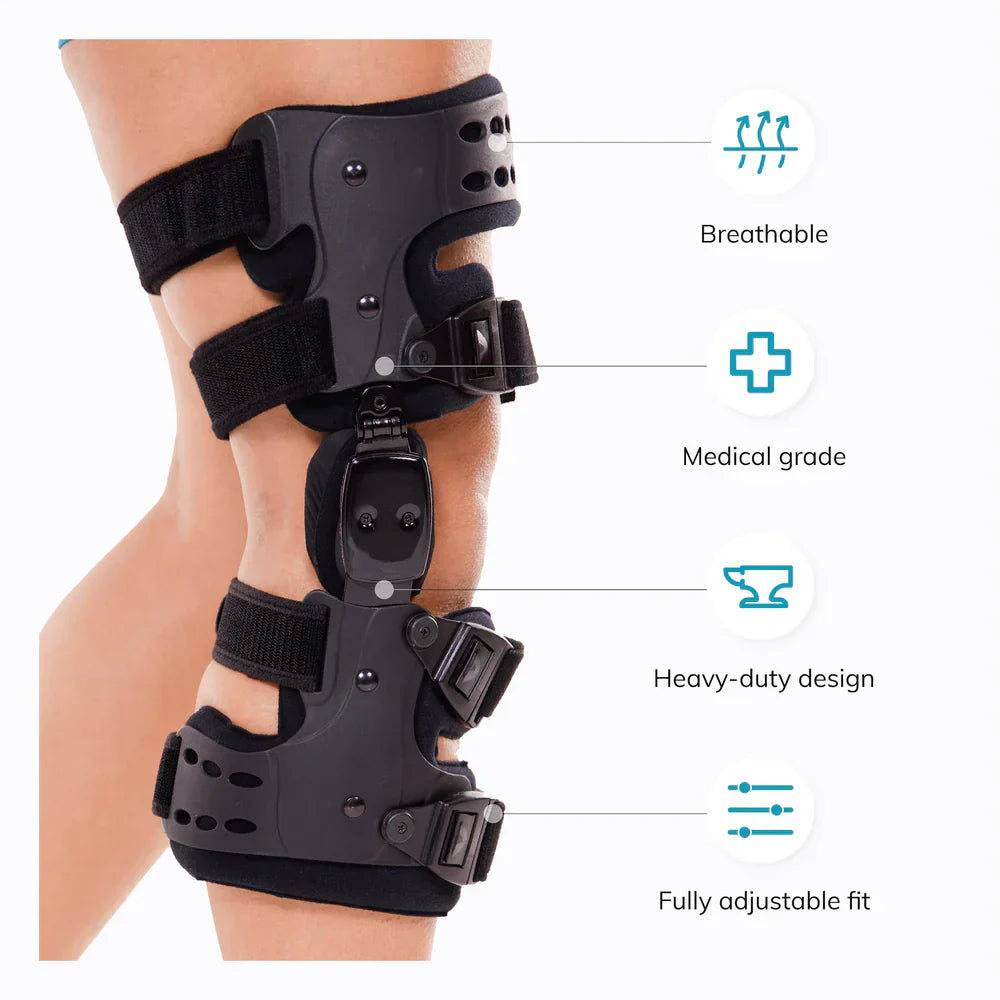 Tutore ArthroEase di scarico mediale-laterale per alleviare il dolore al ginocchio