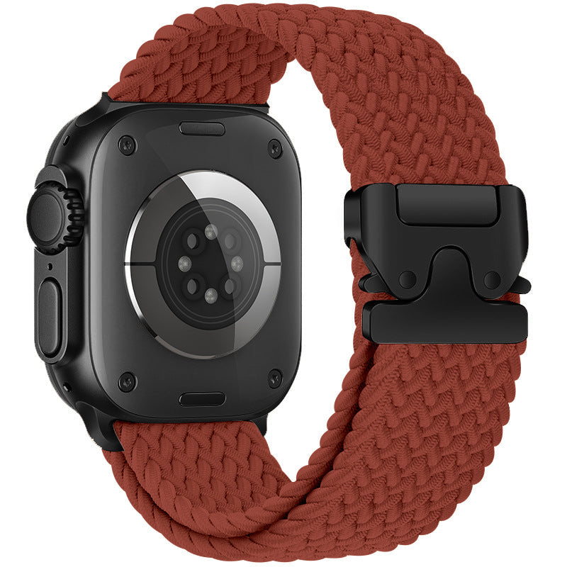 Cinturino intrecciato in nylon per Apple Watch con fibbia paracadute