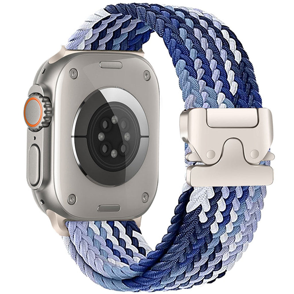 Cinturino intrecciato in nylon per Apple Watch con fibbia paracadute