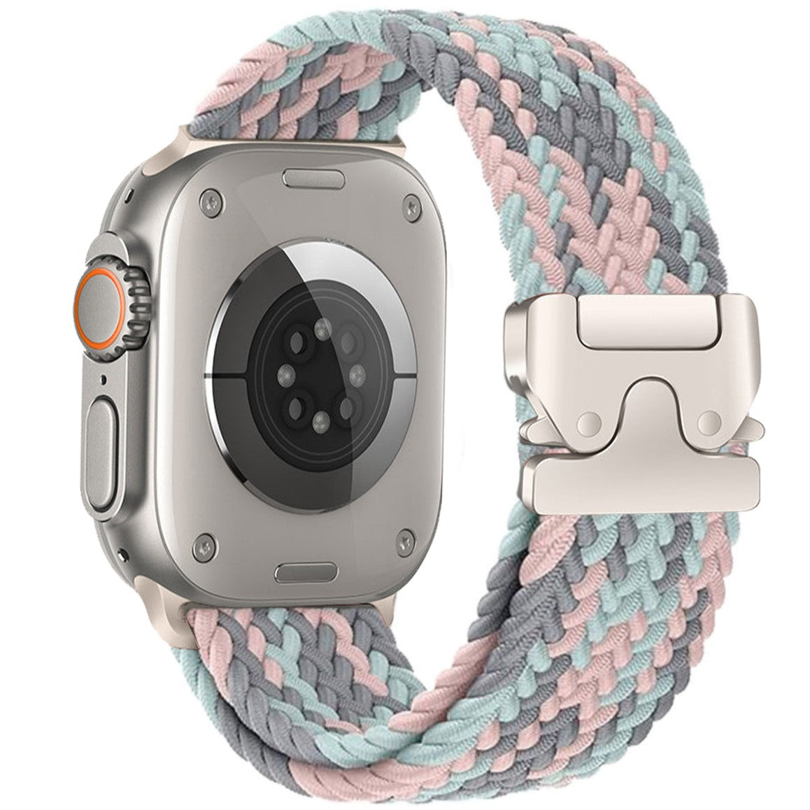 Cinturino intrecciato in nylon per Apple Watch con fibbia paracadute