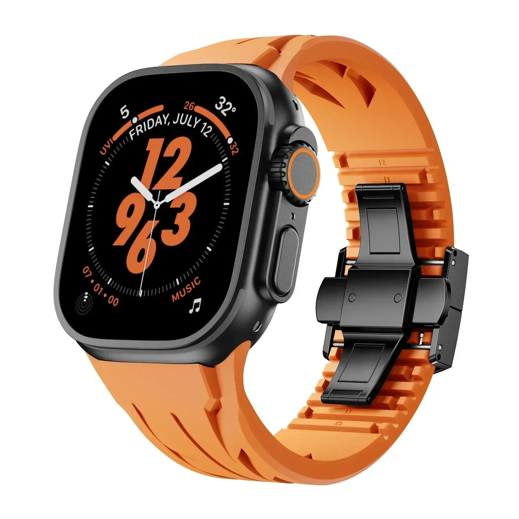 Apple Watch-rem, Liora FKM gummirem med sommerfuglelås