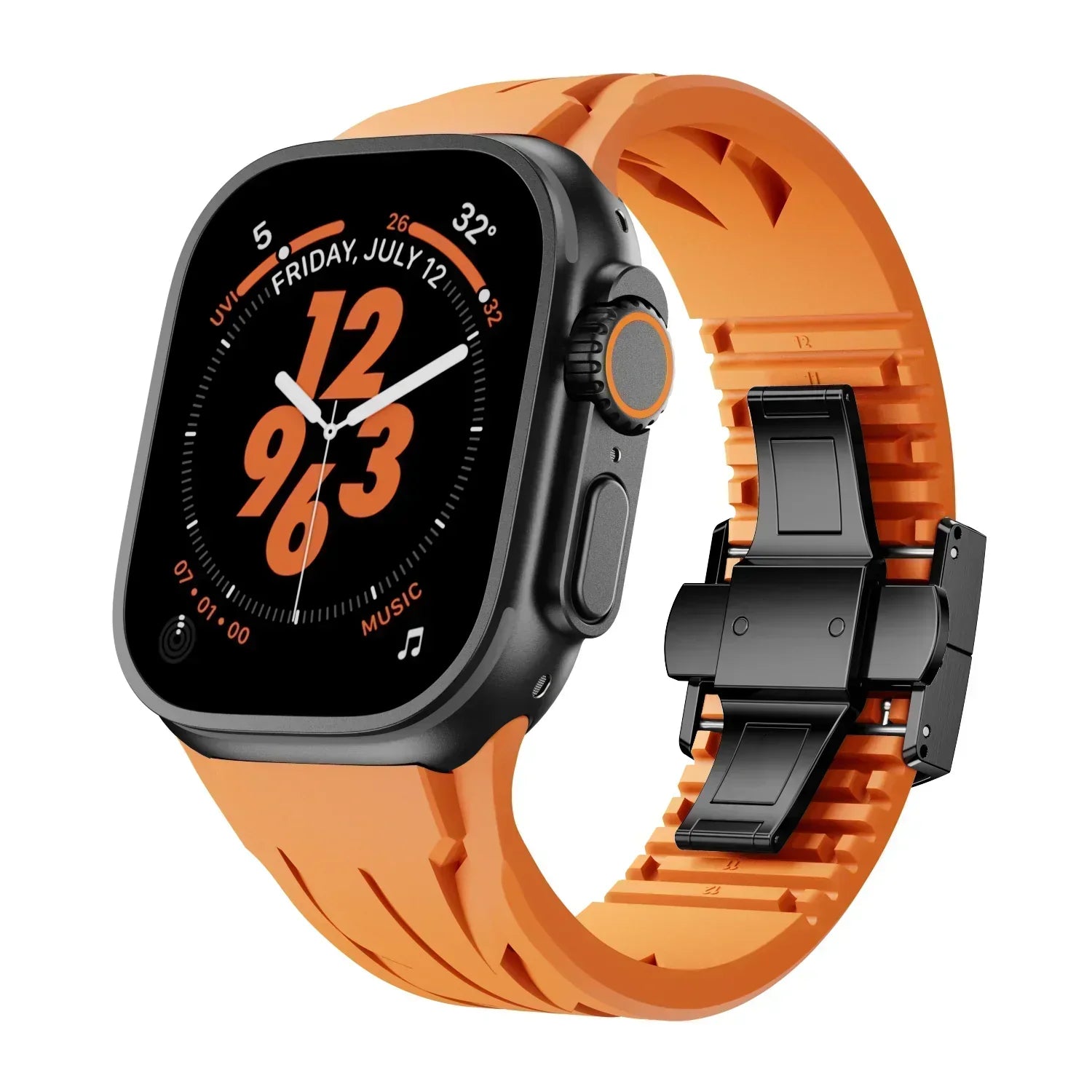 Apple Watch-rem, Liora FKM gummirem med sommerfuglelås