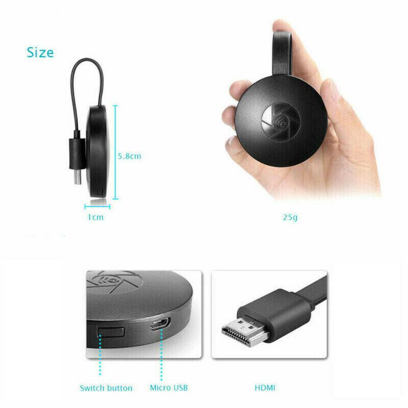 Kabelloser Bildschirmspiegelungsadapter, kompakter 1080p-HDMI-Streaming-Empfänger