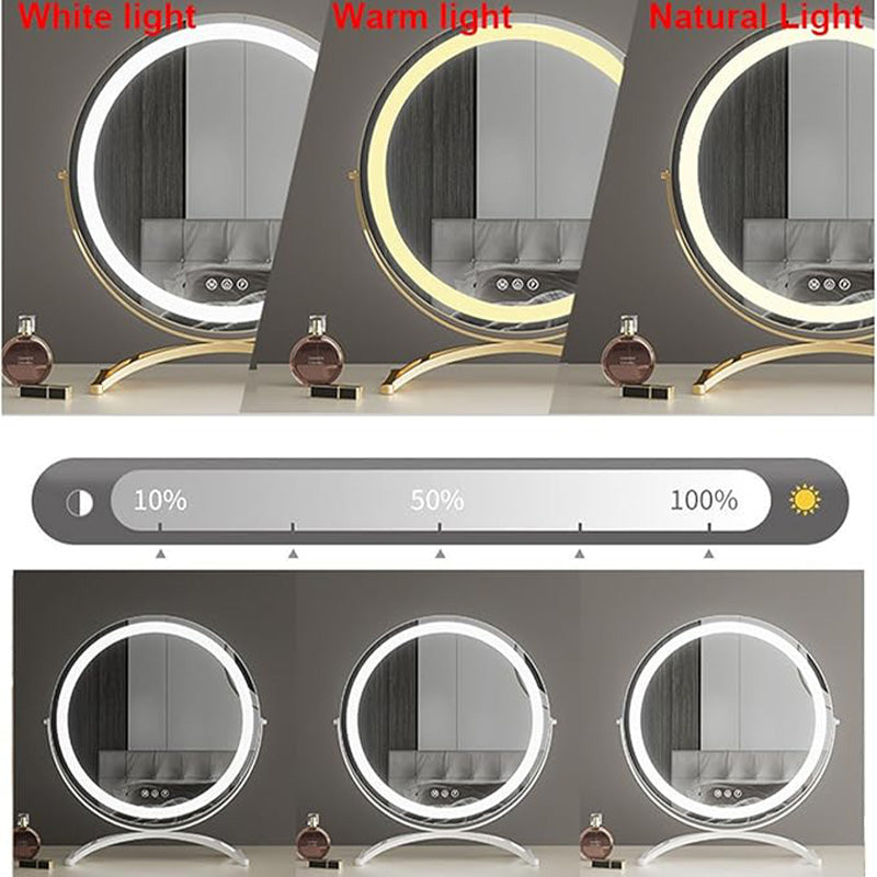 Dimmable LED Vanity Mirror, 360° Rotation, Touch Control, 15.8 In