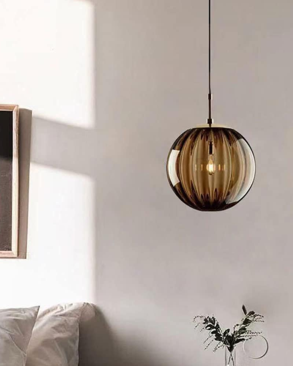 Lampa wisząca VeraLux Vintage-Glow, przyciemniane szkło, sześć wariantów kolorystycznych
