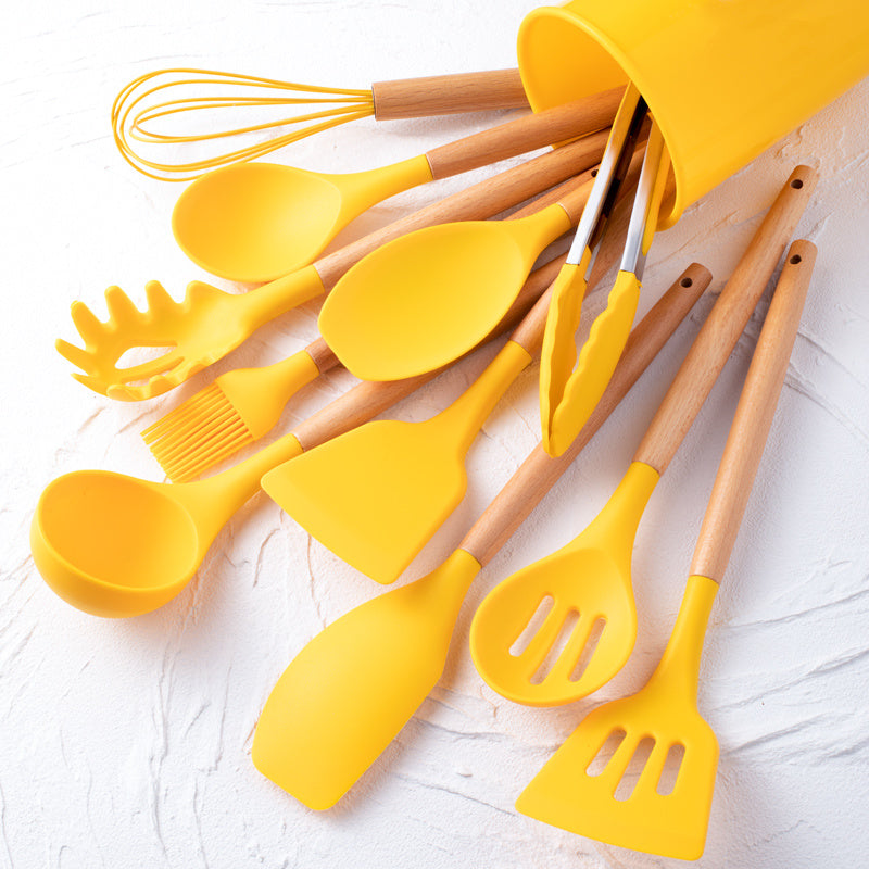 Set de 12 piese ustensile de bucătărie din silicon CulinaPro, rezistente la căldură