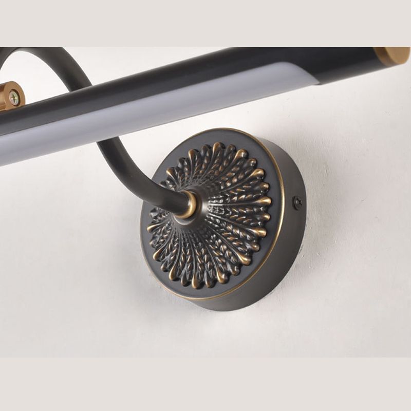 Tiffany Black Adjustable Reading Spotlight Wall Lamp, Metal/Wood | Fioriscas