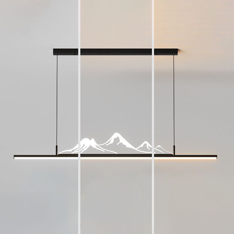 Arisha Designer Mountain Shape LED Pendant Light, Black/Gold | Fioriscas