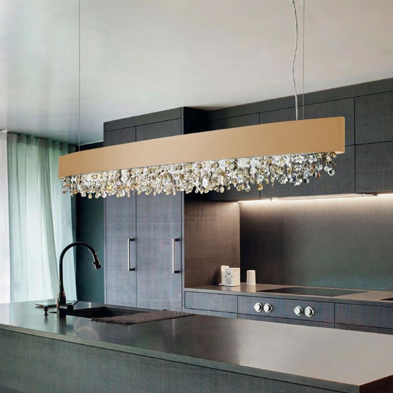 Kristy Modern Crystal Pendant Light Black/White/Brown/Gold | Fioriscas