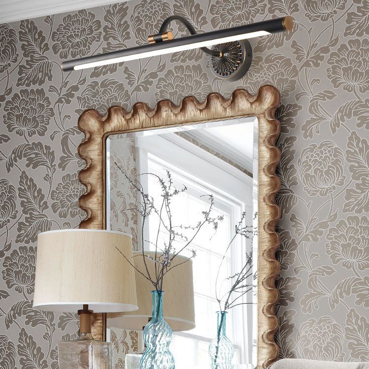 Tiffany Black Adjustable Reading Spotlight Wall Lamp, Metal/Wood | Fioriscas