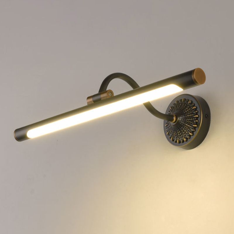 Tiffany Black Adjustable Reading Spotlight Wall Lamp, Metal/Wood | Fioriscas