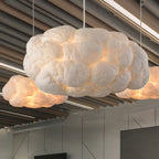 Lampa wisząca, biały akrylowy klosz w kształcie chmury, zintegrowany LED, LumaCloud