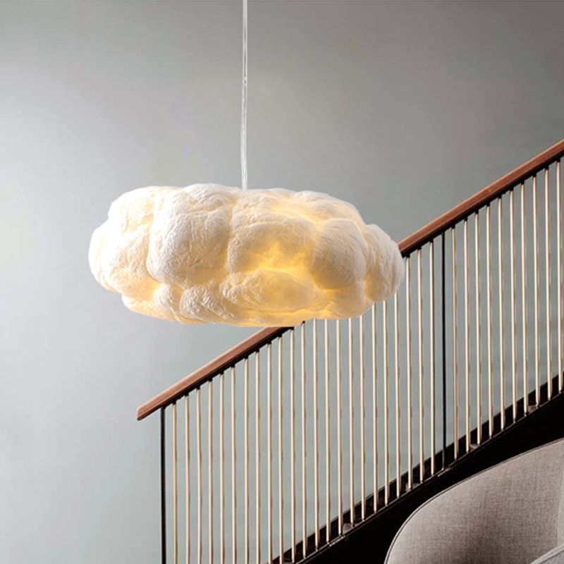 Lampa wisząca, biały akrylowy klosz w kształcie chmury, zintegrowany LED, LumaCloud