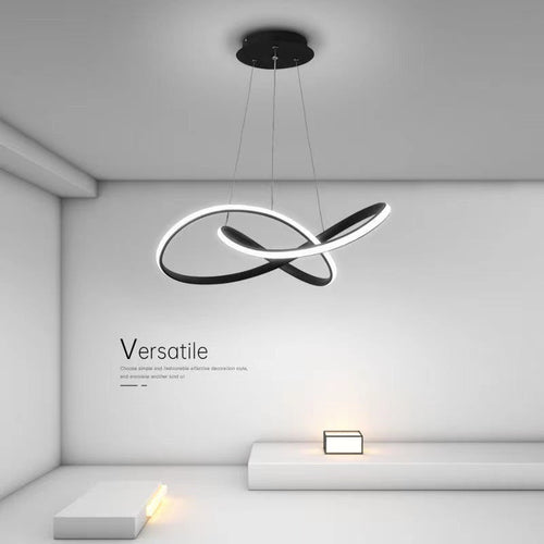 Arisha Modern Led Pendant Light, Black/White, Living Room/Bedroom | Fioriscas