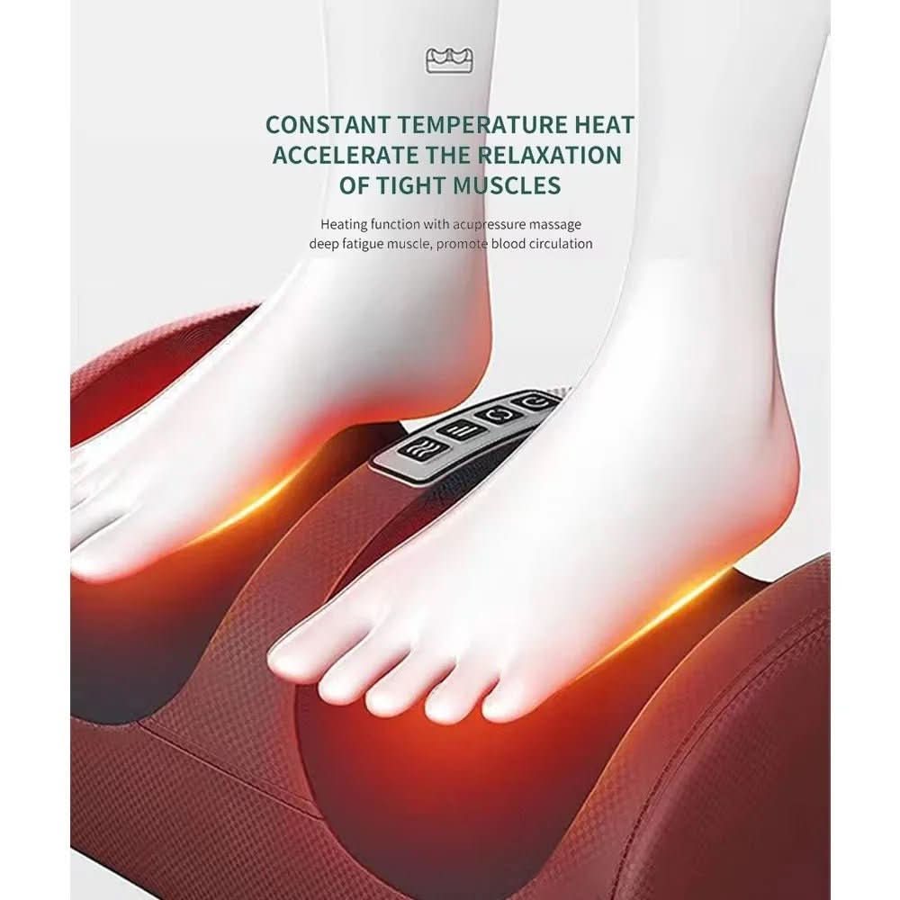 Massajador de pés shiatsu de luxo com função de calor | 12 bolas de massagem 3D e temporizador - Fioriscas