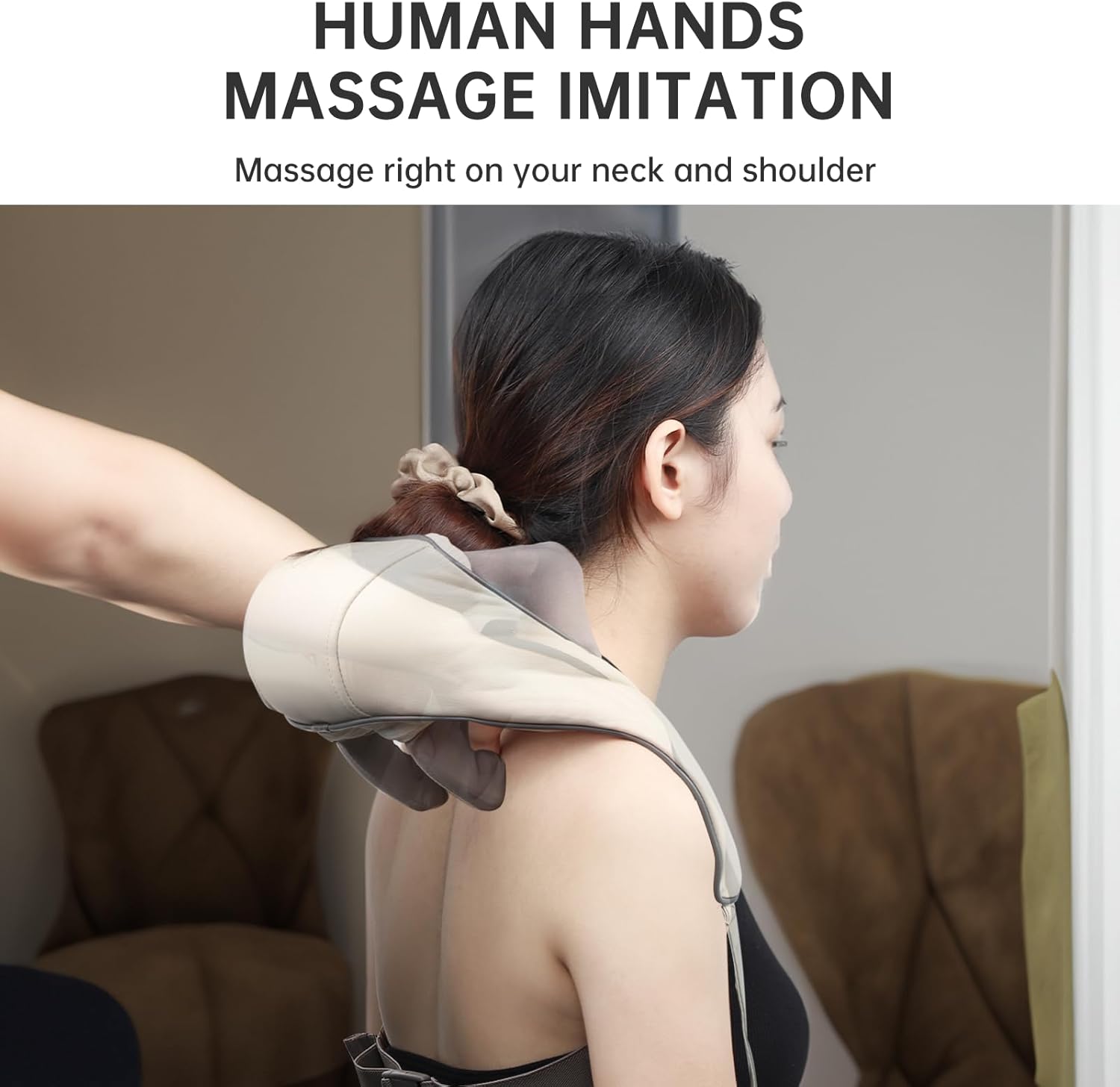 Elektrisches Shiatsu-Nacken- und Rückenmassagegerät mit Wärme, VitaPulse