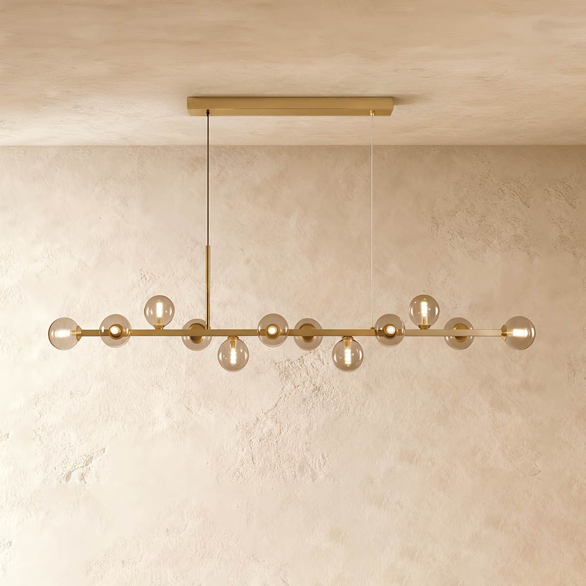 LumaLine Modern Linear Pendant Chandelier For Dining And Living Rooms