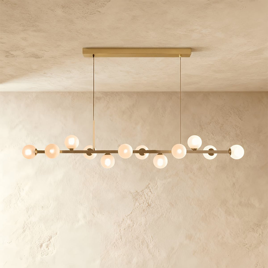 LumaLine Modern Linear Pendant Chandelier For Dining And Living Rooms