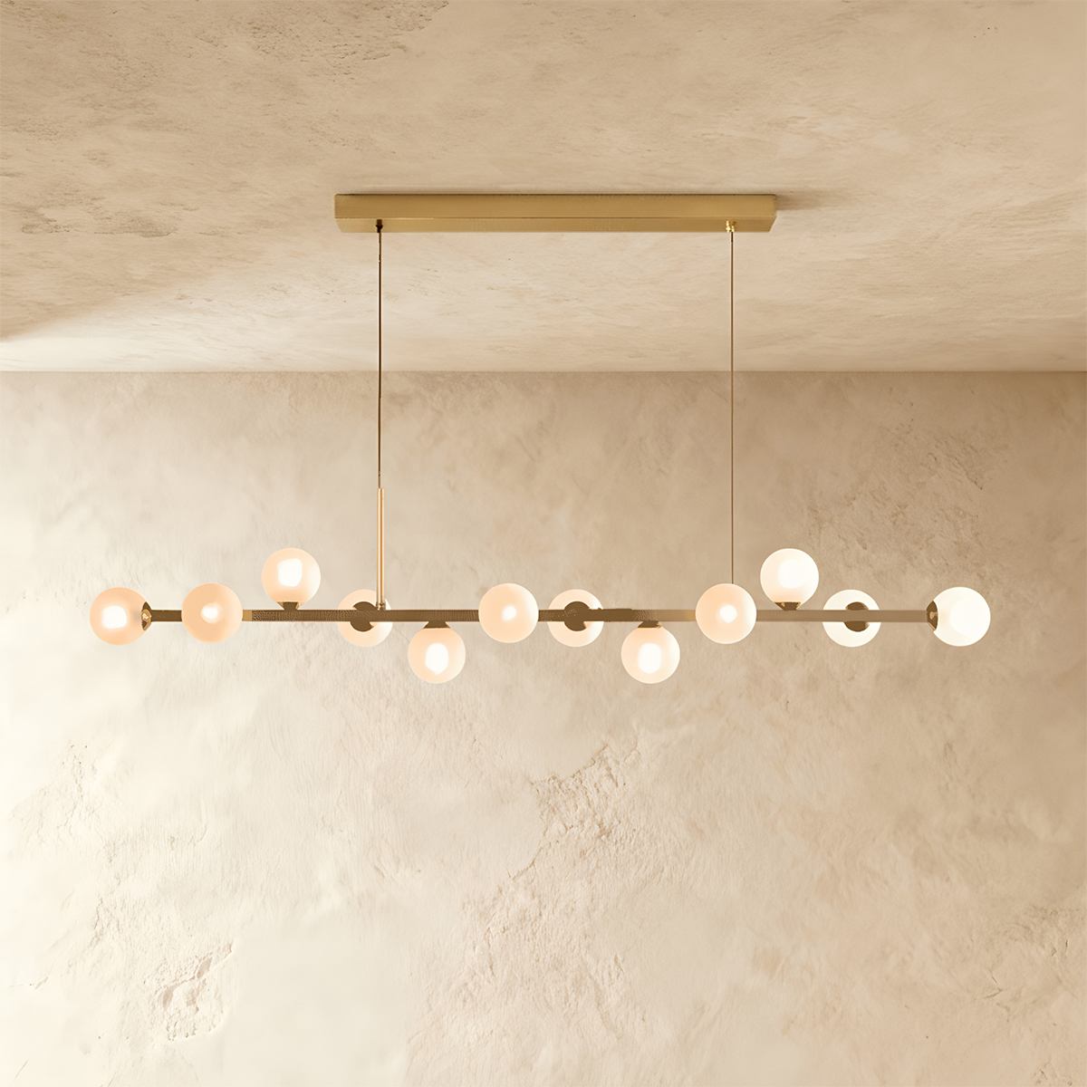 LumaLine Modern Linear Pendant Chandelier For Dining And Living Rooms