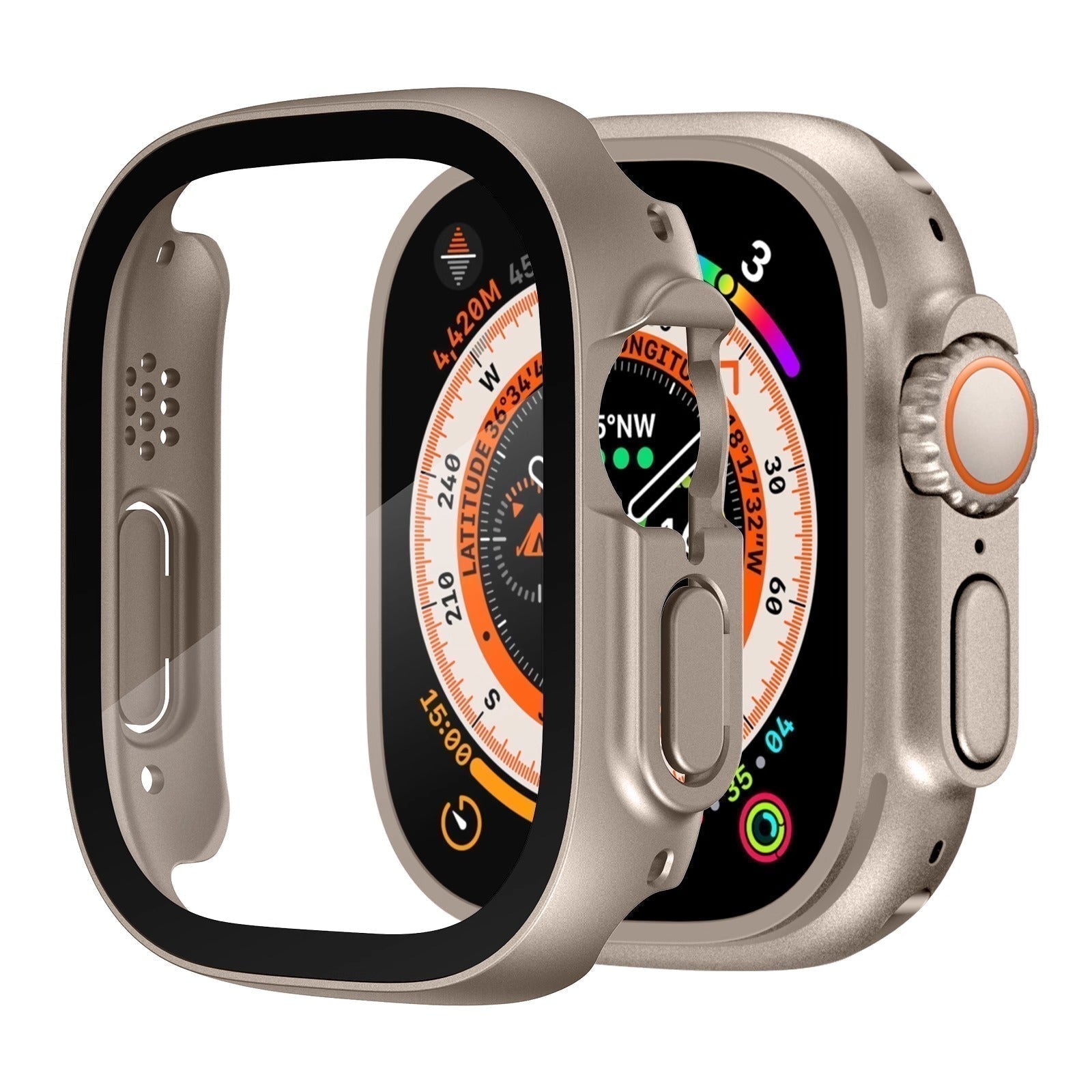 Nasazovací pouzdro NovaGuard pro Apple Watch s tvrzeným sklem na displej
